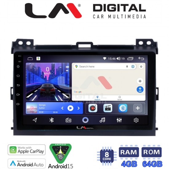 LM Digital - LM ZK8384 GPS Οθόνη OEM Multimedia Αυτοκινήτου για TOYOTA LANDCRUISER J100 2003>2009 (CarPlay/AndroidAuto/BT/GPS/WIFI)