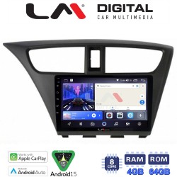 LM Digital - LM ZK8389 GPS Οθόνη OEM Multimedia Αυτοκινήτου για Honda Civic 2012 > 2016 (CarPlay/AndroidAuto/BT/GPS/WIFI)