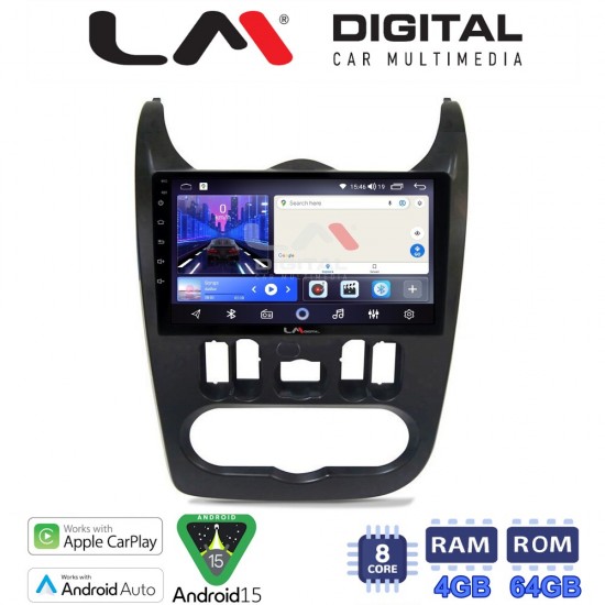 LM Digital - LM ZK8432B GPS Οθόνη OEM Multimedia Αυτοκινήτου για Dacia Duster 2006 > 2012 (CarPlay/AndroidAuto/BT/GPS/WIFI)