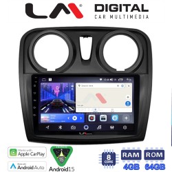 LM Digital - LM ZK8457 GPS Οθόνη OEM Multimedia Αυτοκινήτου για Dacia Santero 2012 > 2019 (CarPlay/AndroidAuto/BT/GPS/WIFI)