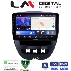 LM Digital - LM ZK8560 GPS Οθόνη OEM Multimedia Αυτοκινήτου για Aygo & C1 & 107 '05>'14 (CarPlay/AndroidAuto/BT/GPS/WIFI)