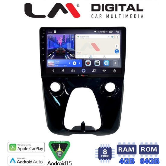 LM Digital - LM ZK8564 GPS Οθόνη OEM Multimedia Αυτοκινήτου για Aygo & C1 & 107 14> (CarPlay/AndroidAuto/BT/GPS/WIFI)