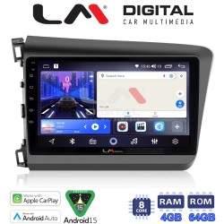 LM Digital - LM ZK8630 GPS Οθόνη OEM Multimedia Αυτοκινήτου για Honda Civic 2012 > 2016 (CarPlay/AndroidAuto/BT/GPS/WIFI)