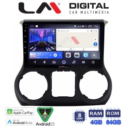 LM Digital - LM ZK8745B GPS Οθόνη OEM Multimedia Αυτοκινήτου για Jeep Wrangler 2011 > 2017 (CarPlay/AndroidAuto/BT/GPS/WIFI)