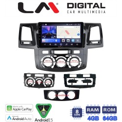LM Digital - LM ZK8822 GPS Οθόνη OEM Multimedia Αυτοκινήτου για Toyota Hilux 2005 > 2016CLIMA /AC (CarPlay/AndroidAuto/BT/GPS/WIFI)