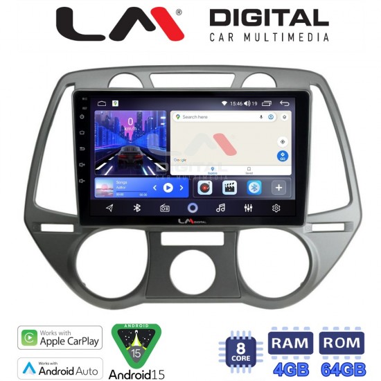LM Digital - LM ZK8838 GPS Οθόνη OEM Multimedia Αυτοκινήτου για Hyundai i20 2008 > 2014 (CarPlay/AndroidAuto/BT/GPS/WIFI)