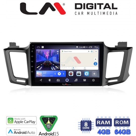 LM Digital - LM ZK8947 GPS Οθόνη OEM Multimedia Αυτοκινήτου για TOYOTA RAV 4 2013 > 2020 (CarPlay/AndroidAuto/BT/GPS/WIFI)