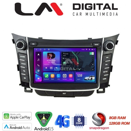 LM Digital - LM T8156 GPS Οθόνη OEM Multimedia Αυτοκινήτου για HYUNDAI I30 2012 > 2016 (CarPlay/AndroidAuto/BT/GPS/WIFI/GPRS)