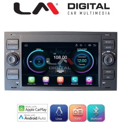 LM Digital - LM LX140 Οθόνη OEM Multimedia Αυτοκινήτου για Ford C-Max '02-'07 Fiesta '06-'08 Focus '05-'07 Fusion '06-'11 Galaxy '07-'11 Kuga '07-'12 S-Max '08-'12 Transit '07-12 Transit Connect '07-12 (CarPlay/AndroidAuto/BT/WIFI) Linux OS