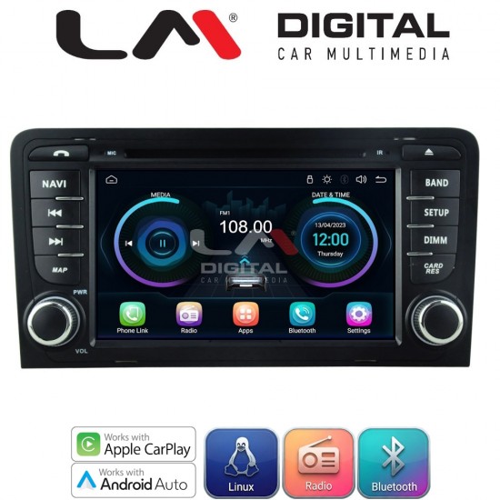LM Digital - LM LX049 Οθόνη OEM Multimedia Αυτοκινήτου για Audi A3 2003 > 2012 (CarPlay/AndroidAuto/BT/WIFI) Linux OS