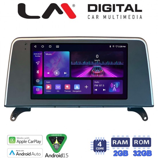 LM Digital - LM ZA4397I GPS Οθόνη OEM Multimedia Αυτοκινήτου για BMW X5 (E70) & X6 (E72) με συστημα CIC (CarPlay/AndroidAuto/BT/GPS/WIFI)
