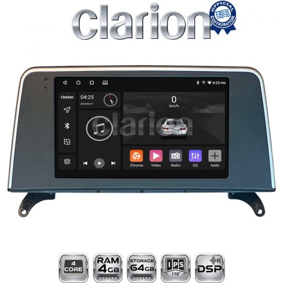 CLARION GL32397I Οθόνη OEM Multimedia Αυτοκινήτου για BMW X5 (E70) & X6 (E72) με συστημα CIC (CarPlay/AndroidAuto/BT/GPS/WIFI/GPRS)