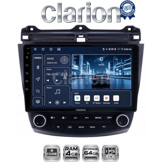 CLARION GL53382 Οθόνη OEM Multimedia Αυτοκινήτου για 10 (CarPlay/AndroidAuto/BT/GPS/WIFI/GPRS)