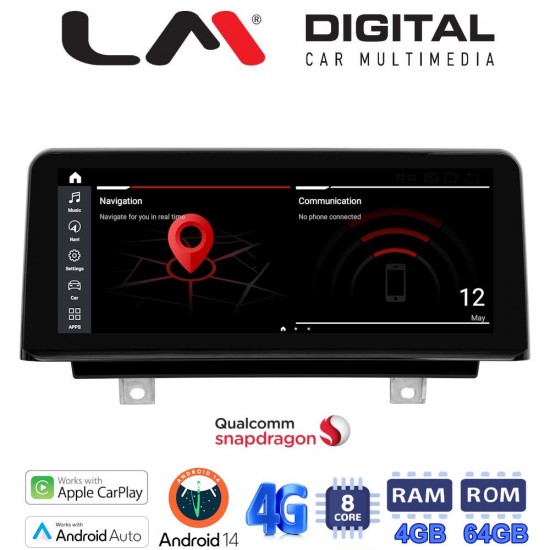 LM Digital - LM JFK350 B4 NBT Οθόνη OEM Multimedia Αυτοκινήτου για BMW S.3 (F30/F31/F34/F35 (2013-2016) & Series 4 - F32/F33/F36 (2013-2016) με εργοστασιακό σύστημα NBT (CarPlay/AndroidAuto/BT/GPS/WIFI/GPRS)
