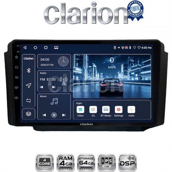 CLARION GL32013 Οθόνη OEM Multimedia Αυτοκινήτου για Ssangyong Rexton 2002 > 2006 (CarPlay/AndroidAuto/BT/GPS/WIFI/GPRS)