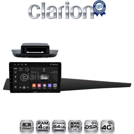 CLARION GL72348 Οθόνη OEM Multimedia Αυτοκινήτου για Renault Laguna 3 2008 > 2015 (CarPlay/AndroidAuto/BT/GPS/WIFI/GPRS)