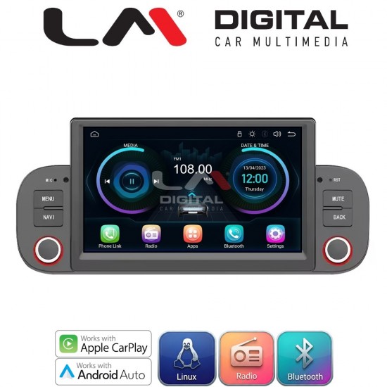 LM Digital - LM LX192 Οθόνη OEM Multimedia Αυτοκινήτου για Fiat Panda 2012 > 2021 (CarPlay/AndroidAuto/BT/WIFI) Linux OS