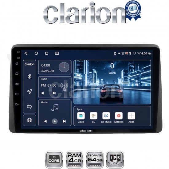 CLARION GL52355 Οθόνη OEM Multimedia Αυτοκινήτου για 10 (CarPlay/AndroidAuto/BT/GPS/WIFI)