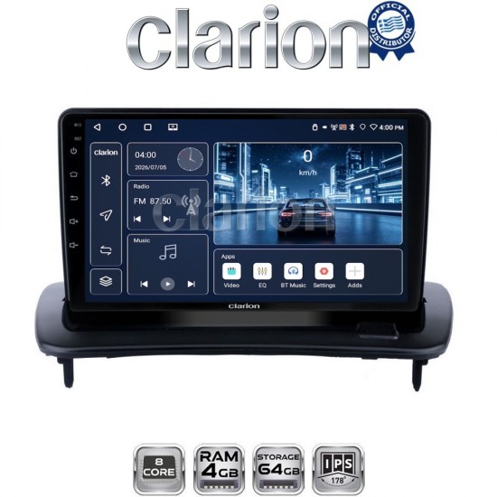 CLARION GL52387 Οθόνη OEM Multimedia Αυτοκινήτου για 9 (CarPlay/AndroidAuto/BT/GPS/WIFI)