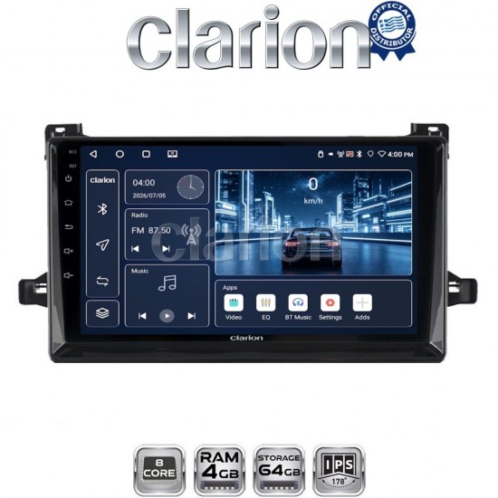 CLARION GL52562 Οθόνη OEM Multimedia Αυτοκινήτου για 9 (CarPlay/AndroidAuto/BT/GPS/WIFI)