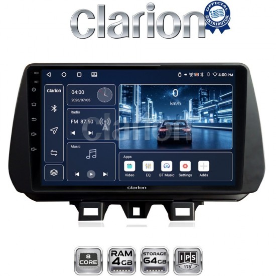CLARION GL52555 Οθόνη OEM Multimedia Αυτοκινήτου για 9 (CarPlay/AndroidAuto/BT/GPS/WIFI)