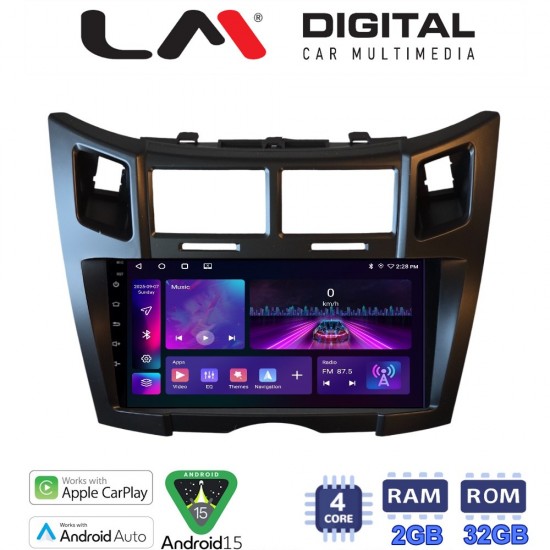 LM Digital - LM ZA4085B GPS Οθόνη OEM Multimedia Αυτοκινήτου για Toyota Yaris 2006 > 2011 (CarPlay/AndroidAuto/BT/GPS/WIFI)