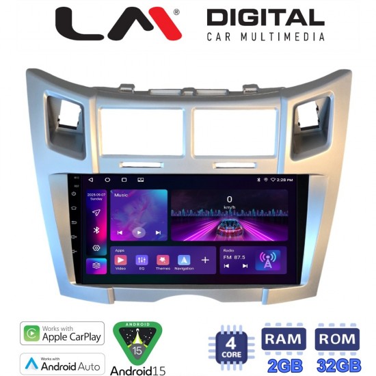LM Digital - LM ZA4085S GPS Οθόνη OEM Multimedia Αυτοκινήτου για Toyota Yaris 2006 > 2011 (CarPlay/AndroidAuto/BT/GPS/WIFI)