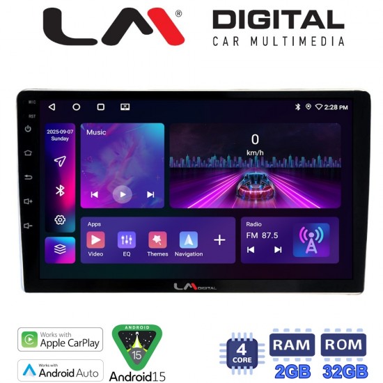 LM Digital - LM ZA4566B GPS Οθόνη OEM Multimedia Αυτοκινήτου για Toyota ProAce 2013 > 2016 Citroen C2 2003 > 2009 Citroen C3 2001 > 2010 Citroen Jumpy 2007 > 2016 Citroen Berlingo 2008 > 2019 Peugeot 307 2001 > 2008 Peugeot Expert 2008 &