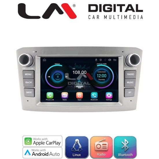 LM Digital - LM LX025 Οθόνη OEM Multimedia Αυτοκινήτου για TOYOTA AVENSIS T25 2003 > 2008 (CarPlay/AndroidAuto/BT/WIFI) Linux OS