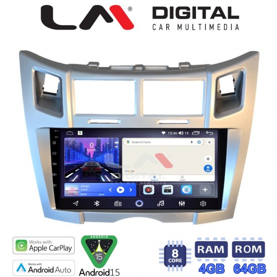 LM Digital - LM ZK8085S GPS Οθόνη OEM Multimedia Αυτοκινήτου για Toyota Yaris 2006 > 2011 (CarPlay/AndroidAuto/BT/GPS/WIFI)