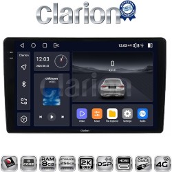 CLARION GL75592 Οθόνη OEM Multimedia Αυτοκινήτου για Fiat Panda 2003 > 2012 (CarPlay/AndroidAuto/BT/GPS/WIFI/GPRS)