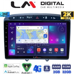 LM Digital - LM ZB8083G GPS Οθόνη OEM Multimedia Αυτοκινήτου για Peugeot 308 2007 > 2012 (CarPlay/AndroidAuto/BT/GPS/WIFI/GPRS)