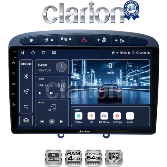 CLARION GL52083G Οθόνη OEM Multimedia Αυτοκινήτου για 9 (CarPlay/AndroidAuto/BT/GPS/WIFI)