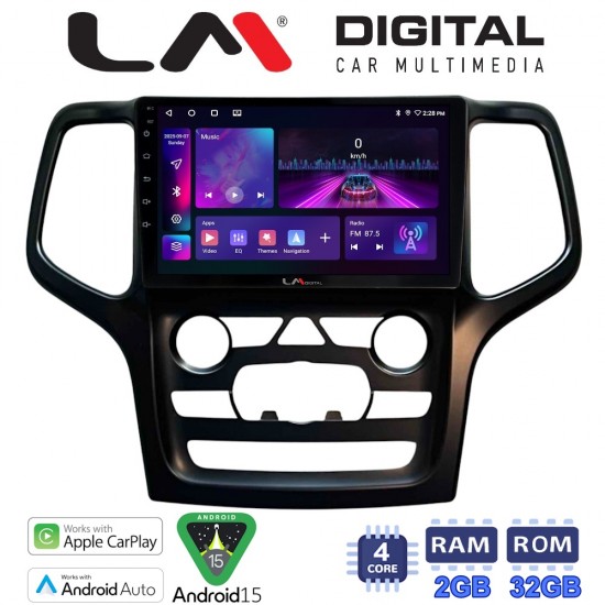 LM Digital - LM ZA4537B GPS Οθόνη OEM Multimedia Αυτοκινήτου για Jeep Grand Cherokee 2014 > 2019 (CarPlay/AndroidAuto/BT/GPS/WIFI)