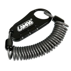 Lampa - Κλειδαριά Ασφαλείας Raptor με Συρματόσχοινο 150cm για Κράνη / Ποδήλατα / Laptop με Επαναρυθμιζόμενο 3ψήφιο Συνδυασμό και Ατσάλινο Πυρήνα - 1 Τεμ. (9059.5-LB-LM)