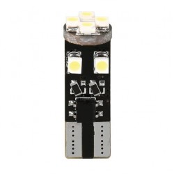 T10 W5W 12V W2,1x9,5d 100lm HYPER-LED24 6.500K ΛΕΥΚΟ 8SMDx3chips (ΚΑΡΦΩΤΟ - CAN-BUS) 2ΤΕΜ.