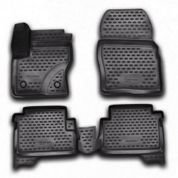 ΠΑΤΑΚΙΑ ΣΕ ΣΚΑΦΗ TPE ΛΑΣΤΙΧΟ ΓΙΑ FORD KUGA 5D 03/2013-10/2016  ΣΕ ΑΝΘΡΑΚΙ ΣΚΟΥΡΟ ΓΚΡΙ ΧΡΩΜΑ NOVLINE - 4 ΤΕΜ.