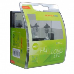 H4 12V 60/55W P43t POWERTEC LONG LIFE ΑΛΟΓΟΝΟΥ 2ΤΕΜ.