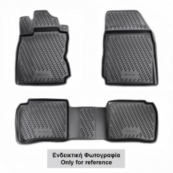 ΠΑΤΑΚΙΑ ΣΕ ΣΚΑΦΗ TPE ΛΑΣΤΙΧΟ ΓΙΑ KIA CERATO 2009-2013  ΣΕ ΑΝΘΡΑΚΙ ΣΚΟΥΡΟ ΓΚΡΙ ΧΡΩΜΑ NOVLINE - 4 ΤΕΜ.
