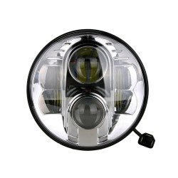 M-Tech - Στρογγυλό Φανάρι WHL101 CHROME 7'' με 8 Cree LED (XML-10W) 9-36V 6000-6500K σε Χρώμιο - 1 τεμ. (WHL101/MT)