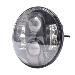 M-Tech - Στρογγυλό Φανάρι WHL102 BLACK 7'' με 8 Cree LED (XML-10W) 9-36V 6000-6500K σε Μαύρο Χρώμα - 1 τεμ. (WHL102/MT)