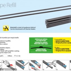 ΛΑΣΤΙΧΑ ΥΑΛΟΚΑΘΑΡΙΣΤΗΡΩΝ BOSCH AEROTWIN REFILL ΓΡΑΦΙΤΗΣ 71cm (28 INCH) 2ΤΕΜ. ΚΑΤΑΛΛΗΛΑ ΓΙΑ FLAT ΝΕΟΥ ΤΥΠΟΥ ΥΑΛΟΚΑΘΑΡΙΣΤΗΡΕΣ