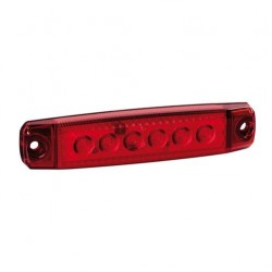 ΦΩΣ ΟΓΚΟΥ 6LED ΚΟΚΚΙΝΟ 12/24V 96mm ΑΔΙΑΒΡΟΧΟ 1ΤΕΜ.
