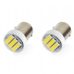 Amio - Λαμπάκια LED τύπου T4W βάση BA9S τάση λειτουργίας 12V απόδοσης 0.4W χρώμα 5600K για Επιβατικά Αυτοκίνητα - 2 τεμ. (01097/AM)