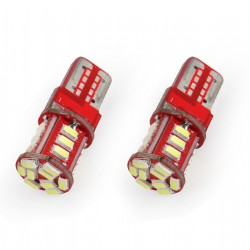 Amio - Λαμπάκια LED 21SMD τύπου T10 βάση W5W τάση λειτουργίας 12V απόδοσης 1W χρώμα λευκό για Επιβατικά Αυτοκίνητα - 2 τεμ. (01093/AM)