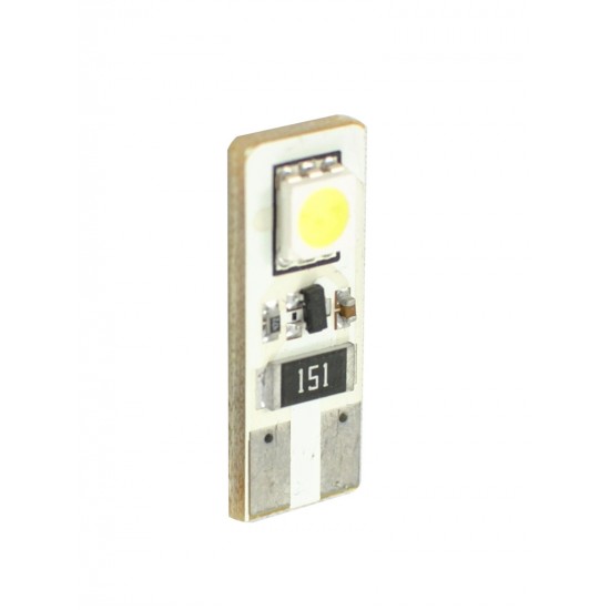 T10 W5W 12V W2,1x9,5d LED 2xSMD5050 ΛΕΥΚΟ (ΚΑΡΦΩΤΟ CAN-BUS) 1ΤΕΜ. M-TECH