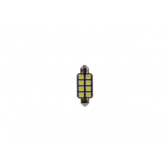 ΛΑΜΠΑΚΙΑ ΠΛΑΦΟΝΙΕΡΑΣ C5W 24V 0,24W SV8,5 41mm LED CAN-BUS 8xSMD505 ΛΕΥΚΟ 1ΤΕΜ. M-TECH