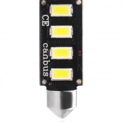 ΛΑΜΠΑΚΙΑ ΠΛΑΦΟΝΙΕΡΑΣ C5W/C10W 12V 2W SV8,5 41mm CAN-BUS+RADIATOR LED 4xSMD5730 ΛΕΥΚΟ 1ΤΕΜ. M-TECH