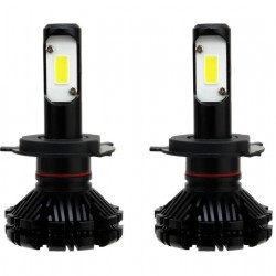 Amio - Σετ Λαμπτήρων Αυτοκινήτου CX SERIES τεχνολογίας LED τύπου H4 βάση P43t τάση λειτουργίας 6-18V απόδοσης 30W χρώμα 6000K για Επιβατικά Αυτοκίνητα και Μοτοσυκλέτες - 2 τεμ. (01073/AM)