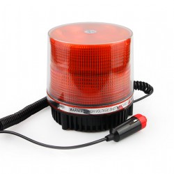 Amio Φάρος LED 12V 115x115mm Πορτοκαλί με Μαγνητική Βάση για Οχήματα Οδικής Βοήθειας/Έργων - 1 τεμ. (01276/AM)